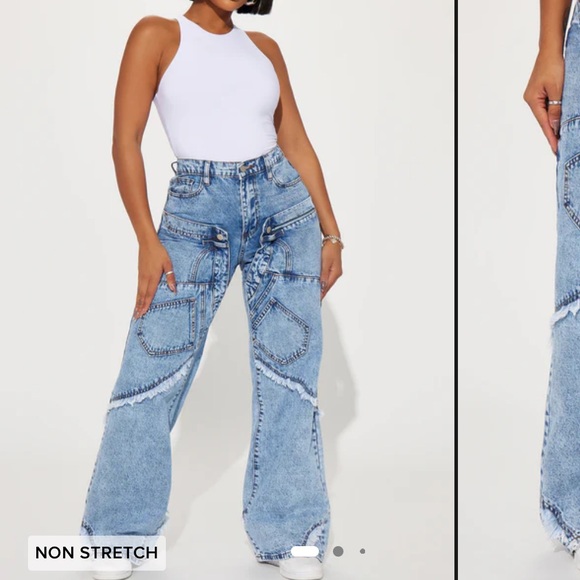 Fashion Nova Denim - Fashion Nova Light Blue Flare Jeans